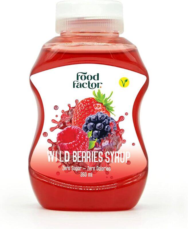 

Food Factor Wild Berry Syrup zero sugar zero calroie made in italy 260 ml