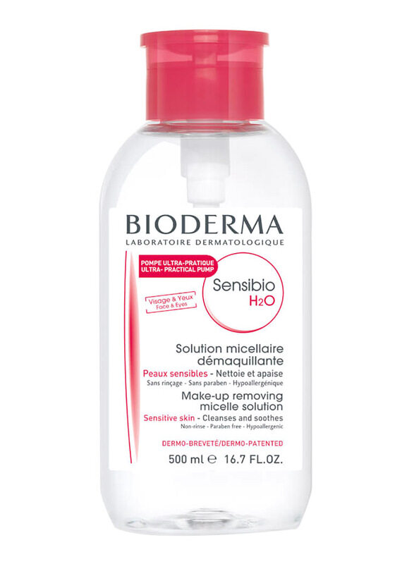 

Bioderma Sensibio H2O Makeup Removing Micelle Solution, 500ml, Clear