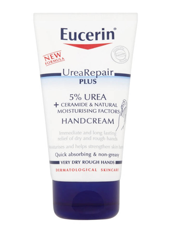 Eucerin Urea Repair Plus 5 % Urea Lotion Ceramide & NMF Hand Cream, 75ml
