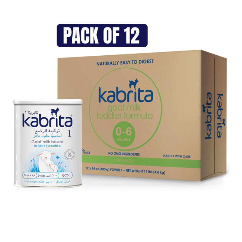 

Kabrita 1 milk goat based infant milk 6 months to 1 year 400 gm PACK OF 12