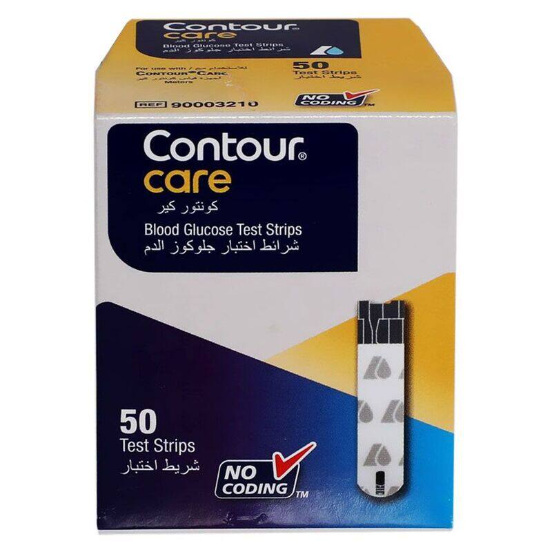 

Contour Care Blood Glucose Test Strips, Pack of 50's