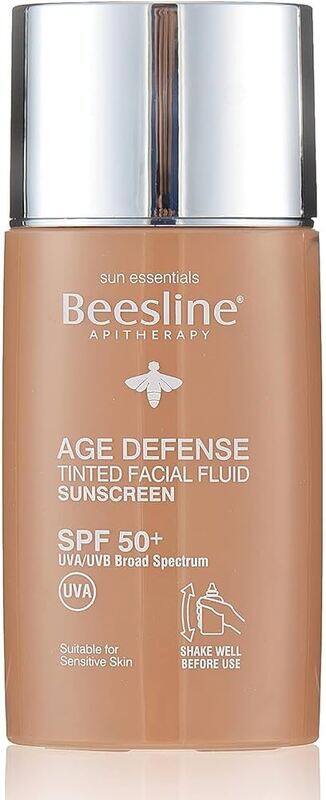 

Beesline age defense tinted facial fluid sunscreen spf 50+ 40 ml