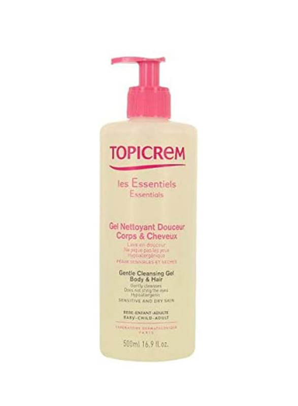 Topicrem Essentials Gentle Body and Hair Cleansing Gel, 500ml