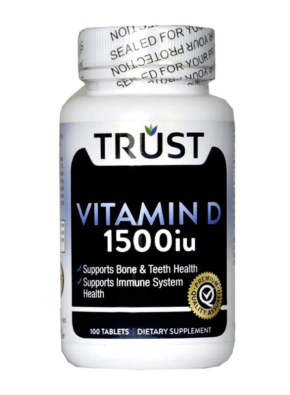 Trust Vitamin Dietary Supplement, D1500iu, 100 Tablets