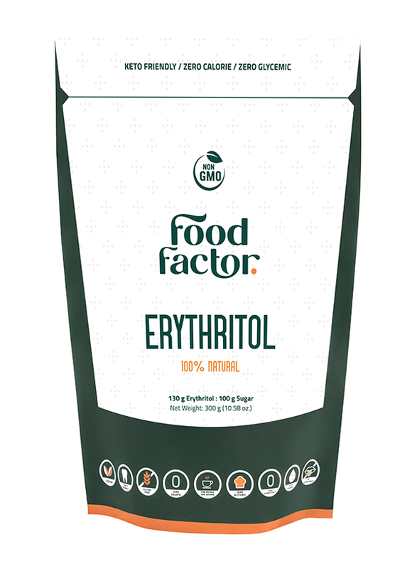 Food Factor Erythritol Sweetener 100% Natural, 300g