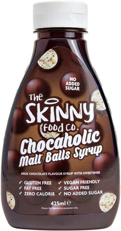The Skinny Food Co. Chocaholic Syrup- Gluten-Free,Fat-Free 425 ml (chocaholic malt balls syrup)