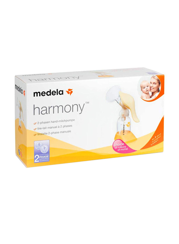 Medela Harmony Manual Breast Pump, Yellow/Clear
