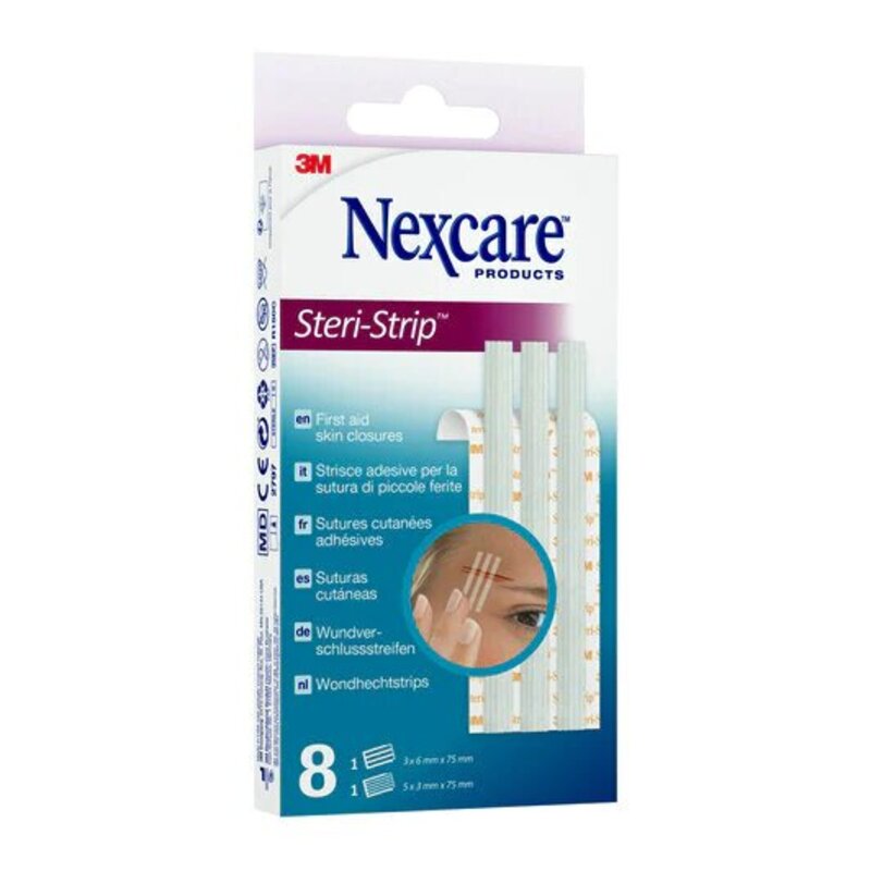 Nexcare Steri-Strip Band, White, 8 Strips