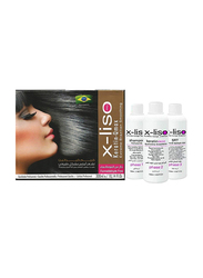 Qmax X-Liso Keratin Hair Straighter Professional Kit for All Hair Types, 100ml x 3 Pieces
