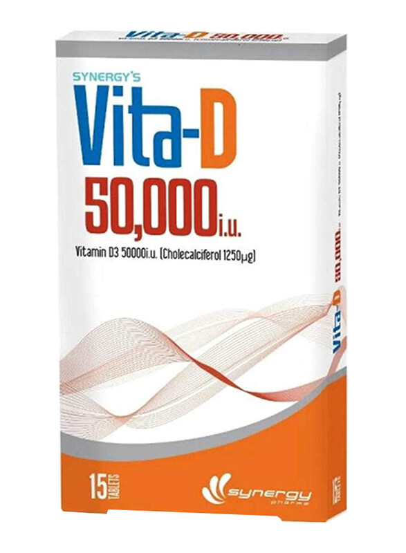 

Synergy Vita-D Supplement, 50000iu, 15 Tablets