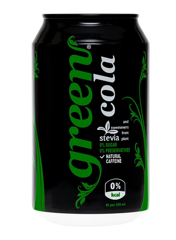 Green Cola Carbonated Soft Drink, 6 Cans x 330ml