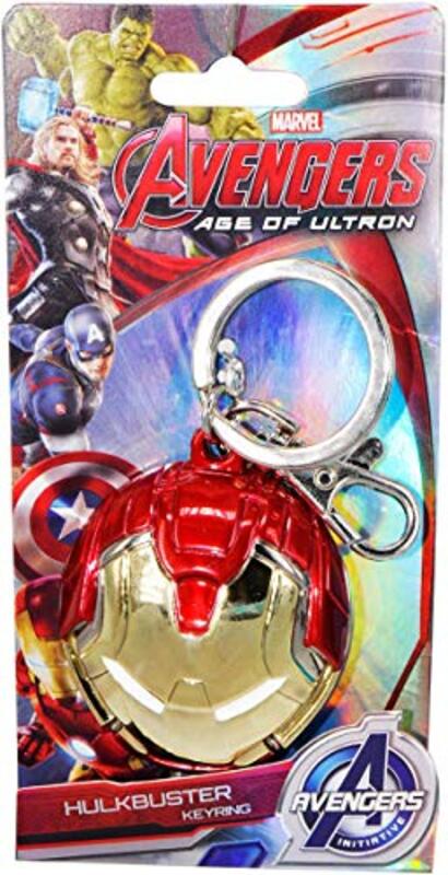 Marvel Avengers Hulk Buster Head Key Chain, One Size, Red