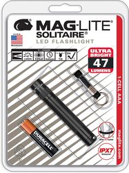 Maglite Solitaire LED 1-Cell AAA Flashlight, SJ3A016, Black