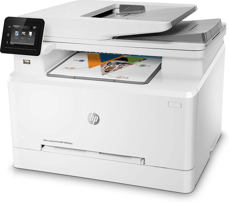 HP LaserJet Pro MFP M283FDW Color Laser All-in-One Printer, White
