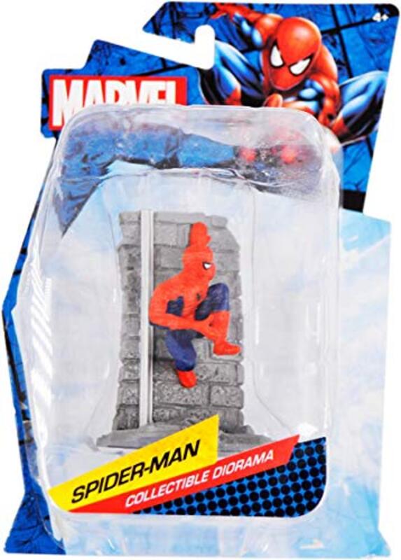 Marvel Avengers Diorama Spider Man 2.75 inches Figurine, Red/Blue
