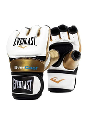 Everlast Medium Everstrike Training Gloves for Women, EVP00000661, White/Gold