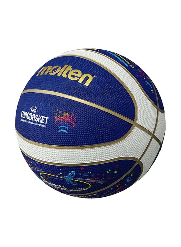 Molten Rubber Basket Ball, Size 7, MLT.B7G2001-E2G, Blue/White
