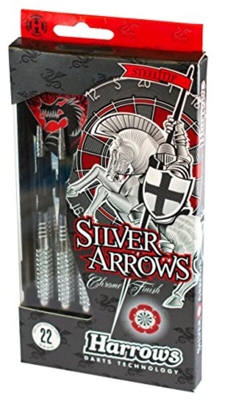 Harrows Chrome Finish Dart With Arrows, Silver