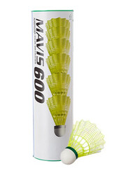 Yonex Mavis 600 Slow Shuttle Cock, 6 Pieces, Yellow