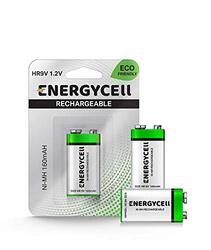 Energycell 9V 160Mah Rechargeable Batteries, Green