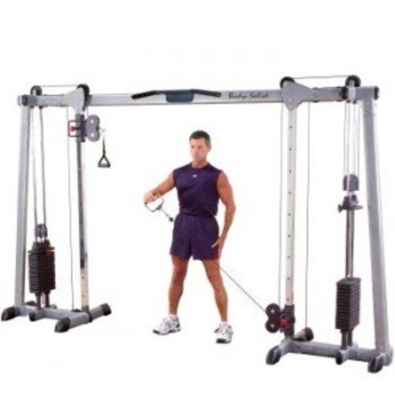 Body Solid Deluxe Cable Crossover With Two150Lb Stack, Black