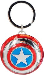 Marvel Avengers Captain America Shield Pewter Keychain, One Size, Multicolour
