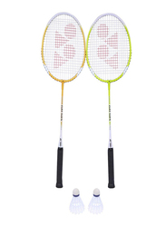 Yonex GR505 2 Badminton Racket and 2 Shuttle Set, Multicolor