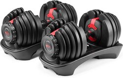 Bowflex SelectTech Adjustable Dumbbells, 2 Pieces, Black