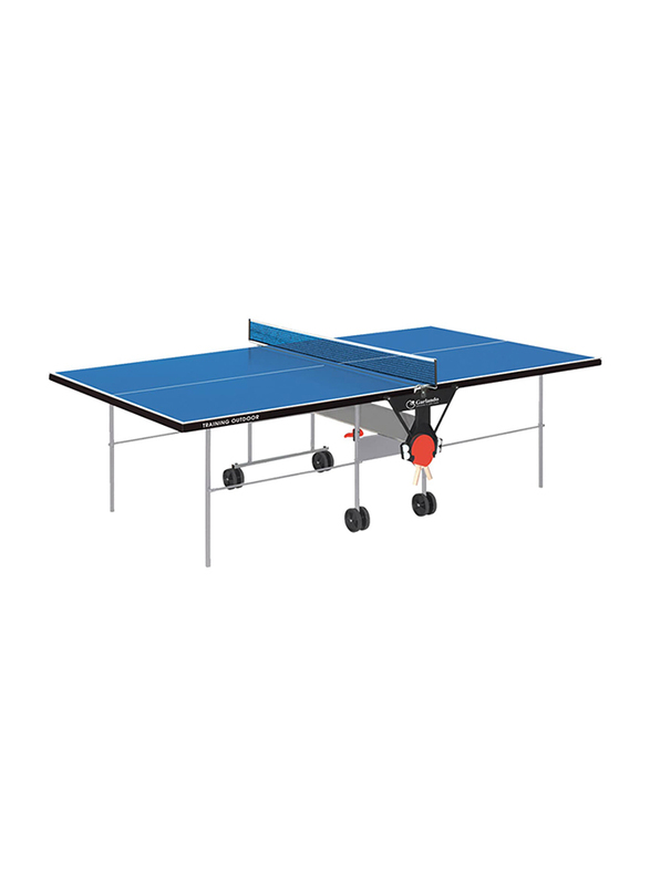 Garlando Training Outdoor Foldable Table Tennis Table with Wheels, GDC-113E, Blue