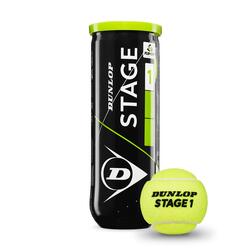 Dunlop Unisex Stage 1 Tennis Ball, Pack of 3, One Size, Green