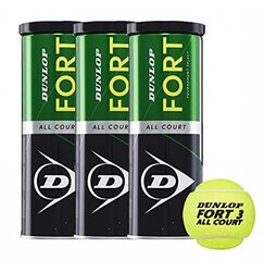 Dunlop Tennis Balls, Pack of 9, Green