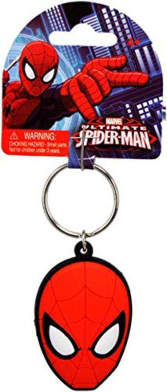 Marvel Avengers Spider Man Head Soft Touch Key Chain, One Size, Red