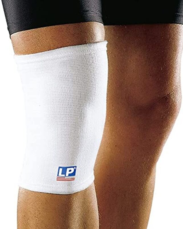 LP Support Elasticated Knee Support, 601-M, White