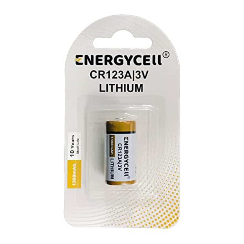 Energycell 3V 1300Mah Lithium Batteries, Gold