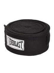 Everlast 180-inch Level 2 Cotton/Polyester Hand Wraps, EV4456B, Black