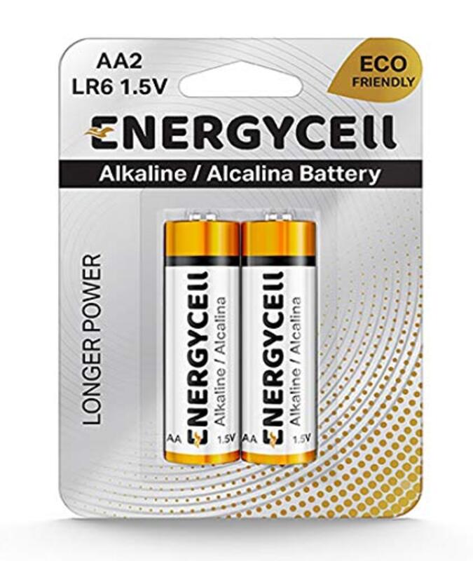 Energycell AA Size 1.5V Alkaline Batteries, 20 Pieces, Silver