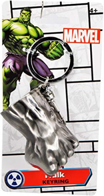 Marvel Avengers Hulk Fist Key Chain, One Size, Silver