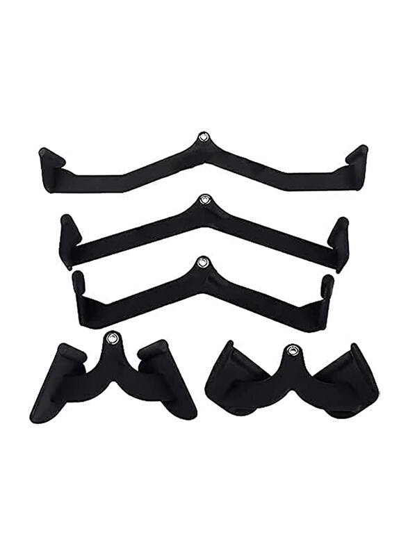 

Harley Fitness Lat Pulldown Cable Attachments Set, 5 Pieces, Black