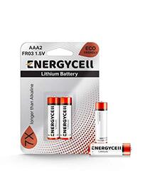 Energycell AAA 1.5V Lithium Batteries, Pack Of 2, Red