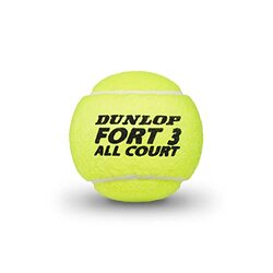 Dunlop Men Tennis Balls, Pack of 3, Size 3, Yellow