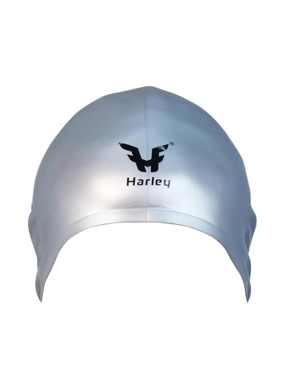 

Harley Fitness Adult Spherical Swimming Cap, Silver