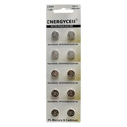 Energycell 1.5V Alkaline Batteries, 10 Pieces, Silver