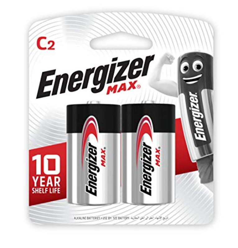 Energizer C Square Max Alkaline Batteries, Silver