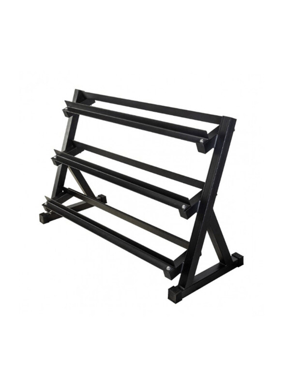 

Harley Fitness 3 Tier Dumbbell Rack, Black