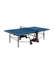 Garlando Master Indoor Foldable Table Tennis Table with Wheels, GDC-373i, Blue