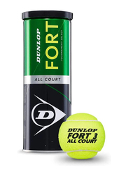 Dunlop Fort All Court Tennis Balls, 72 Pieces, Yellow