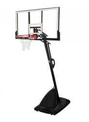 Spalding 54-Inch NBA Gold Basketball System, SN75746CN, White/Black