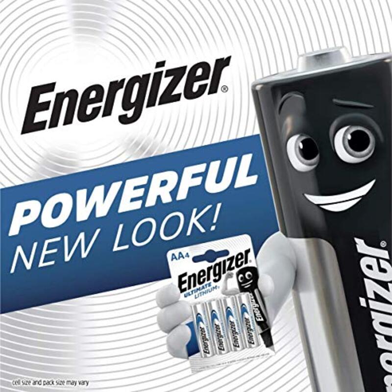 Energizer Ultimate Lithium 1.5V Aaa Batteries, 4 Pieces, Silver