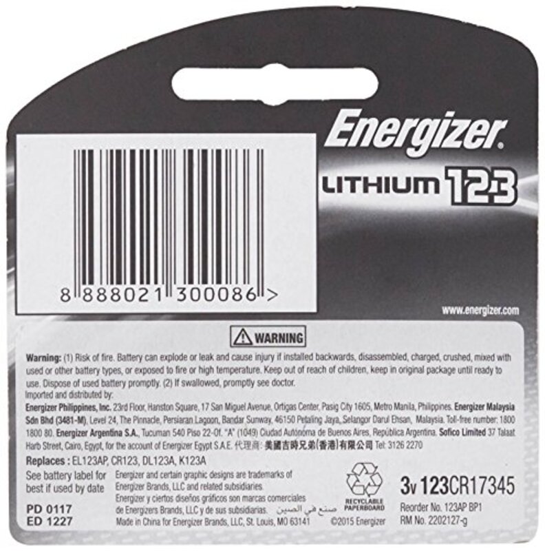 Energizer 3V Lithium Batteries, Silver