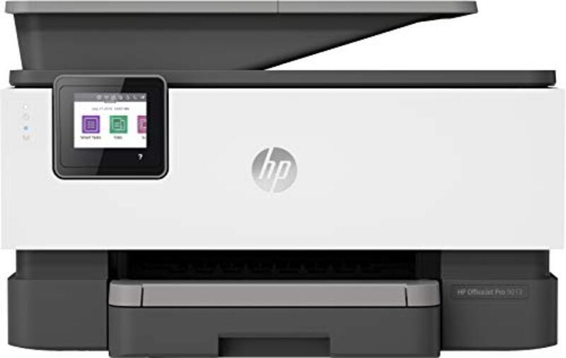 HP Office Jet Pro 9013 1KR49B All-in-One Wireless Printer, White/Black